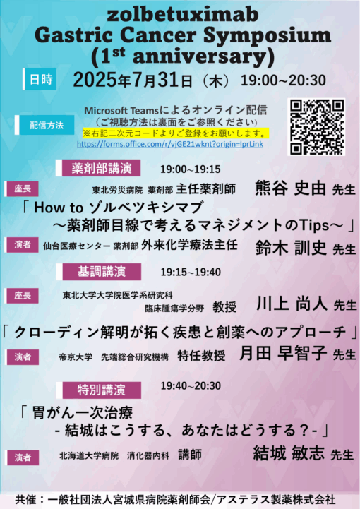 zolbetuximab  Gastric Cancer Symposium (1st anniversary)